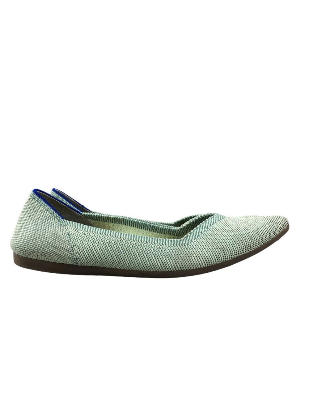 Rothy's Women's Size 6.5 The Point Mint Green Pointed Toe Slip On Ballet Flats